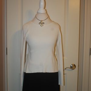 WHBM White Peplum Sweater